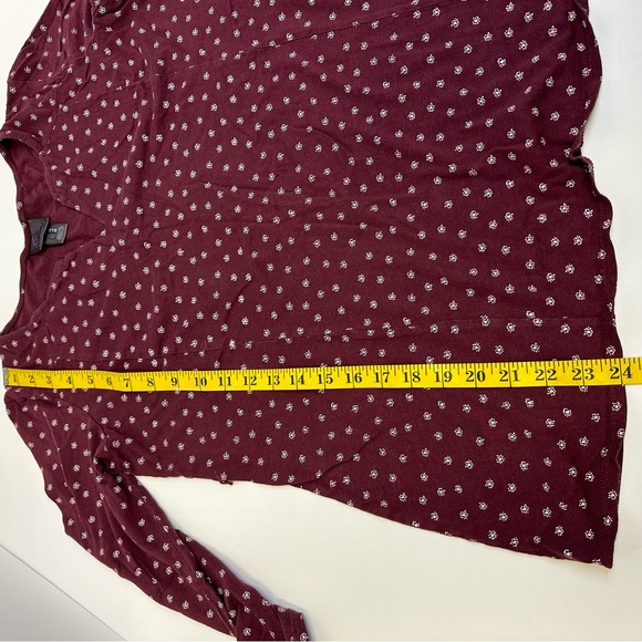 Oh Baby by Motherhood Maternity Maroon Floral Long-Sleeve Top - Size M - Picture 5 of 9